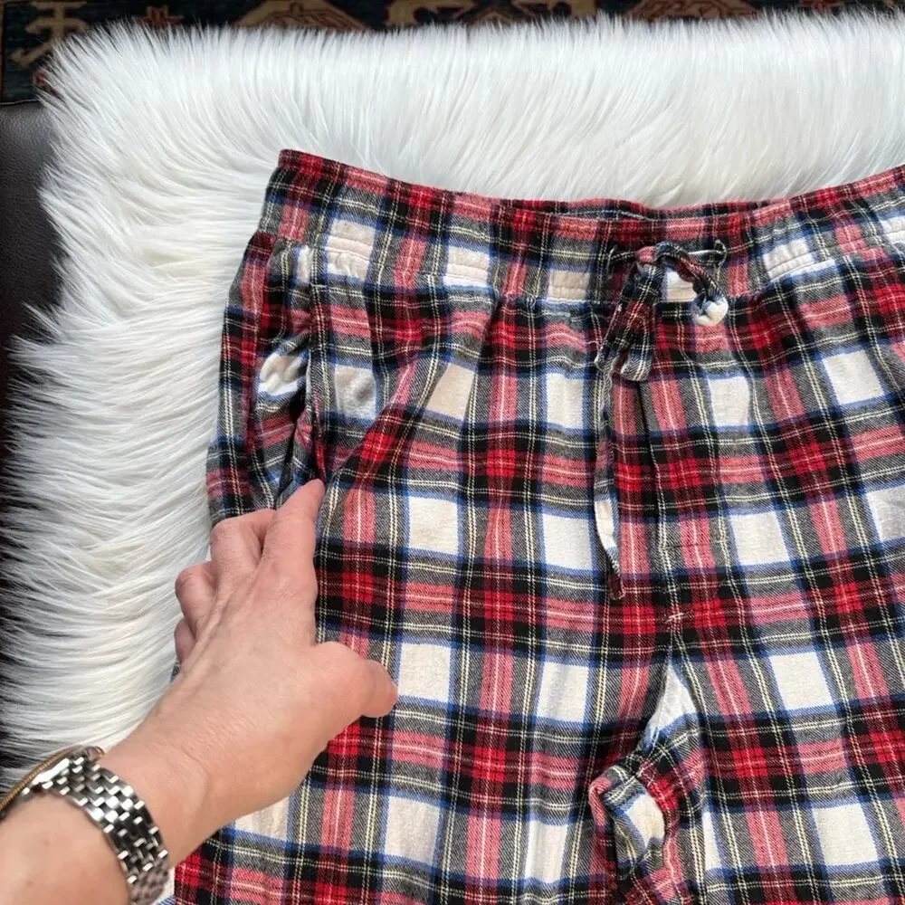 J. Crew Red Plaid Flannel Lounge PJ Pants